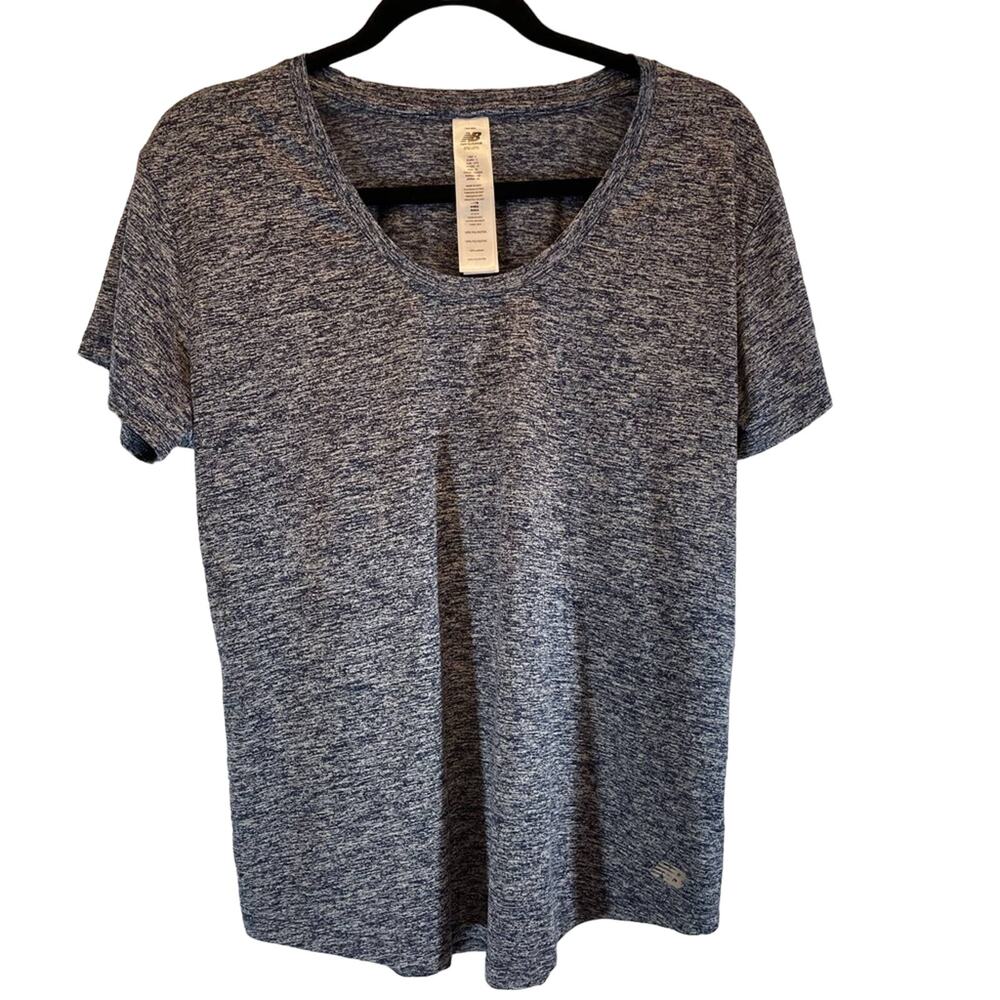 New Balance Gray Blue Heathered T-shirt - Size Large